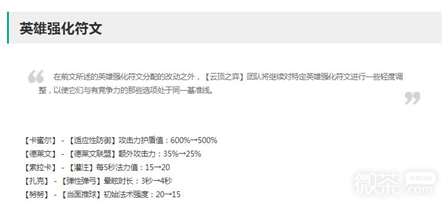 《云顶之弈》13.5版本正式服英雄强化符文改动介绍