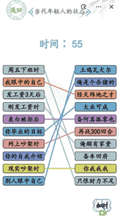 《汉字找茬王》当代年轻人的状态连线攻略一览